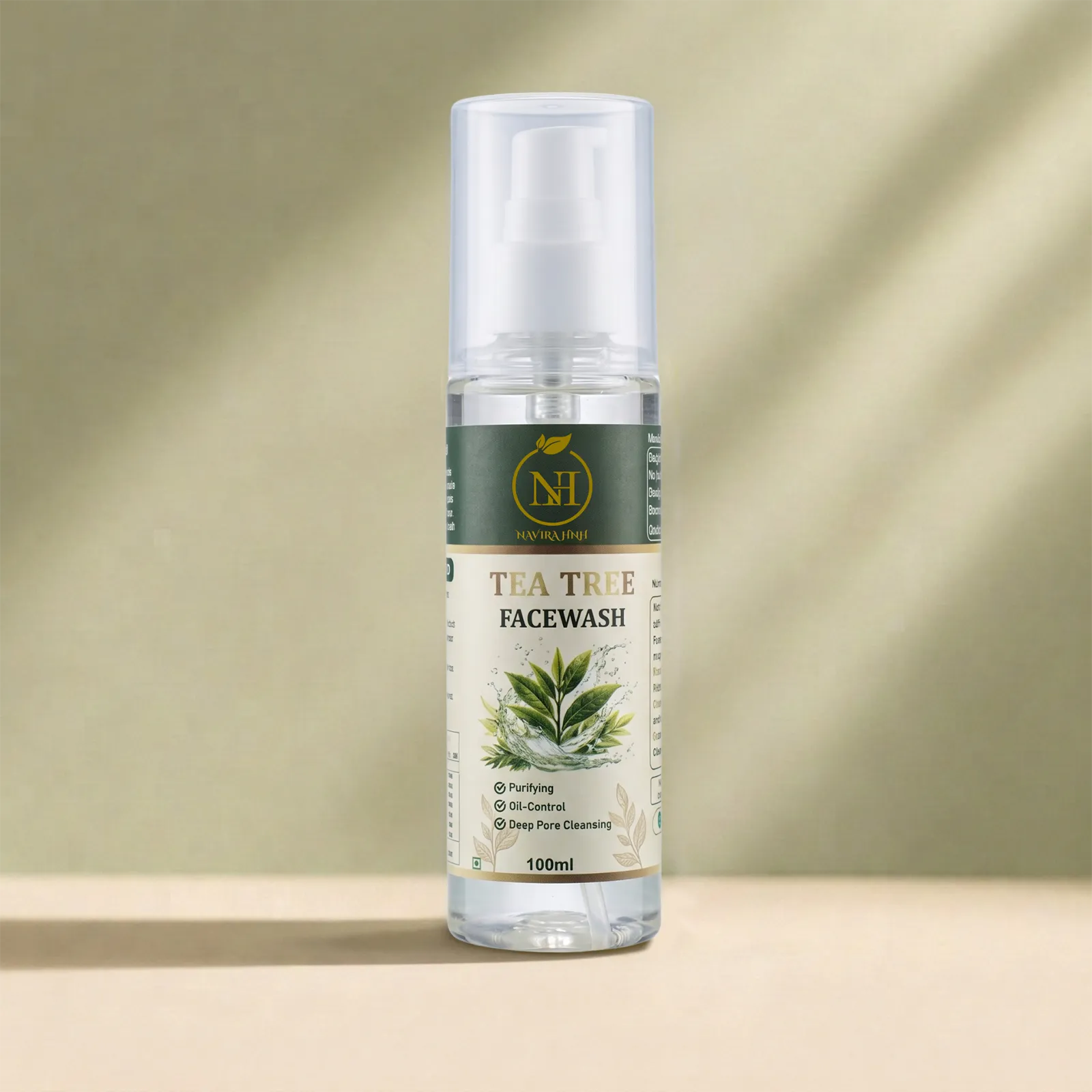 Tea Tree Face Wash | Clarifying Cleanser for Oily & Acne-Prone Skin | Controls Excess Oil | Refreshing Cleanser